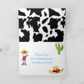 ブロンドカウボーイウェスタンバースデーパーティー サンキューカード (内部)