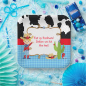 ブロンドカウボーイウェスタンバースデーパーティー ペーパープレート (パーティー)