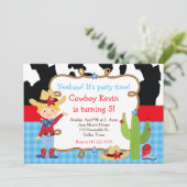 ブロンドカウボーイウェスタンバースデーパーティー 招待状 (スタンド正面)