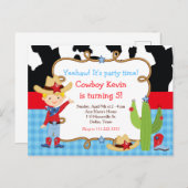 ブロンドカウボーイ ウェスタン バースデーパーティー ポストカード (正面/裏面)