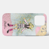 ブロンドカッコいいヘア金ゴールド名の女の子 Case-Mate iPhoneケース (裏面 (横))