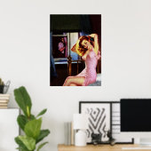 ブロンドガールと変態ヴィンテージパルプカバーアート ポスター (ホームオフィス)