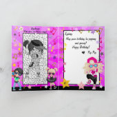 ブロンドガールズヒップホップハッピーバースデー カード (内部)