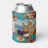 ブロンドガールズ（昆虫）オオカバマダラ、モナーク蝶フローラパラダイス 缶クーラー (缶裏面)