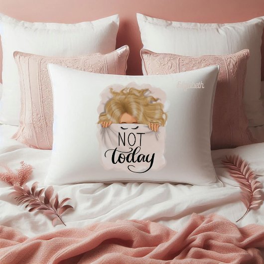 ブロンドガールパワー眠い若いブロンドウーマン 枕カバー