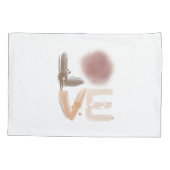 ブロンドガールパワー眠い若いブロンドウーマン 枕カバー (裏面)