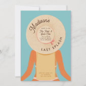 ブロンドガールパーム春バチェロレッテプールパーティー 招待状 (正面)