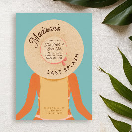 ブロンドガールパーム春バチェロレッテプールパーティー 招待状