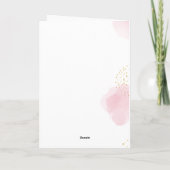 ブロンドガールピンク金ゴールドバルーンハッピーバースデー シーズンカード (裏面)