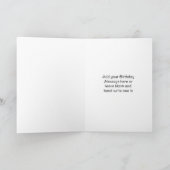 ブロンドガールピンク金ゴールドバルーンハッピーバースデー シーズンカード (内部)