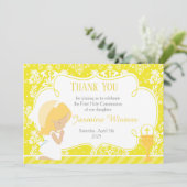 ブロンドガールファースト・コミュニオンダマスク サンキューカード (スタンド正面)