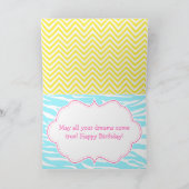 ブロンドガールプールパーティーバッシュパーティー カード (内部)