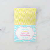 ブロンドガールプールパーティーバッシュパーティー サンキューカード (内部)