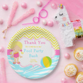 ブロンドガールプールパーティーバッシュパーティー ペーパープレート (パーティー)