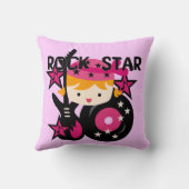 ブロンドガールロックスター枕 クッション (裏面)