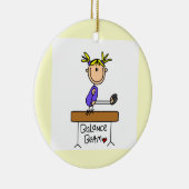 ブロンドガール体操選手オンバランスビーム セラミックオーナメント (右)