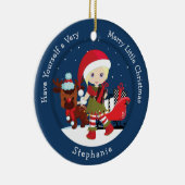 ブロンドガール小妖精や小人 セラミックオーナメント (右)