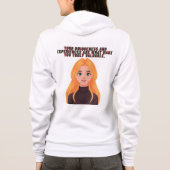ブロンドガール自信グラフィックフード付きスウェットシャツ パーカ (裏面)