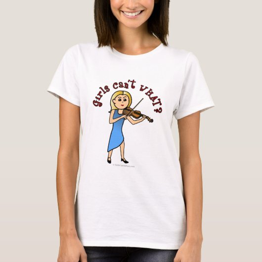 ブロンドガール遊ズヴァイオリン Tシャツ (正面)