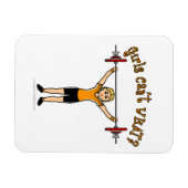 ブロンドガール重量挙げ マグネット (横)