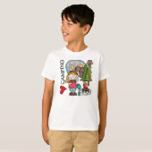 ブロンドガールI Love Camping Tシャツ (正面フル)