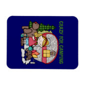 ブロンドガ熱狂するールフォーキャンプ マグネット (横)