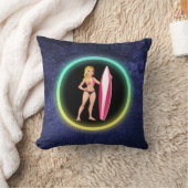 ブロンドサーファーティーンエージガール銀河系 クッション (ブランケット)