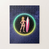 ブロンドサーファーティーンエージガール銀河系 ジグソーパズル (縦)