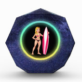 ブロンドサーファーティーンエージガール銀河系 フォトブロック (正面)