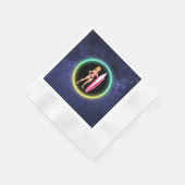 ブロンドサーファーティーンエージガール銀河系 縁ありカクテルナプキン (角)