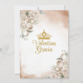 ブロンドシャンパンキンセアニラ15アノス金ゴールドクラウン 招待状 (裏面)