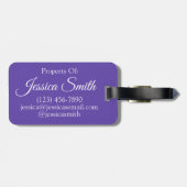 ブロンドスイミングマーメイドガールバブルズ海海 ラゲッジタグ (裏面横)