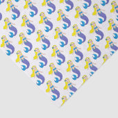 ブロンドスイミングマーメイドガールパープルテール海海 薄葉紙 (詳細)