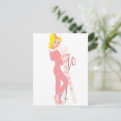 ブロンドスキーヤー ポストカード (スタンド正面)