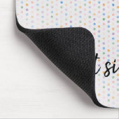 ブロンドスティックガールオン水玉模様 マウスパッド (コーナー)