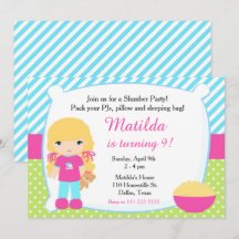 ブロンドスリーポバースランバーパーティー誕生日