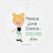 ブロンドタップダンサー メタルオーナメント (裏面)