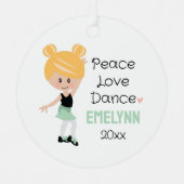 ブロンドタップダンサー メタルオーナメント (正面)