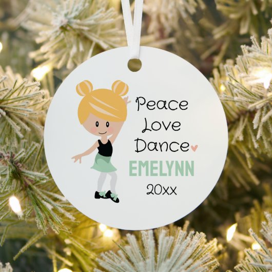 ブロンドタップダンサー メタルオーナメント (インサイチュ)