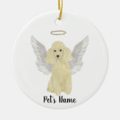 ブロンドタンゴールデンプードル悔やみや弔慰メモリアル セラミックオーナメント (正面)