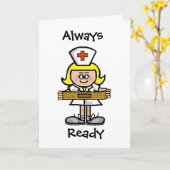 ブロンドナースグリーティカスタマイズングカード。 カード (黄色い花)