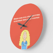 ブロンドナース ラージ壁時計 (傾斜)