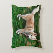 ブロンドハスキーな女の子アクセントピロー アクセントクッション (正面(垂直))