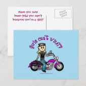 ブロンドバイクもしくは自転車に乗る人 ポストカード (正面/裏面)