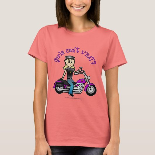 ブロンドバイクもしくは自転車に乗る人 Tシャツ (正面)