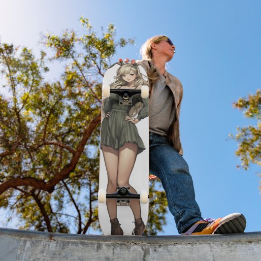 ブロンドバニーガールアニメ スケートボード (室外1)