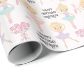 ブロンドバレリナパーソナライズされたラッピング紙 ラッピングペーパー (ロールコーナー)