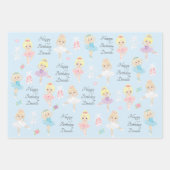 ブロンドバレリナラッピング紙シート ラッピングペーパーシート (正面3)