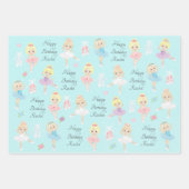 ブロンドバレリナラッピング紙シート ラッピングペーパーシート (正面)