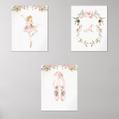 ブロンドバレリーナプリント赤面ピンクガールーム (正面)